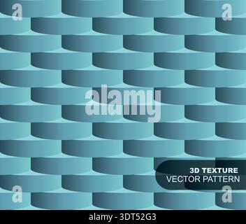 Vector seamless geometric 3d pattern. Repeatable architecture creative background. Decorative ceramic beige tile texture Stock Vector