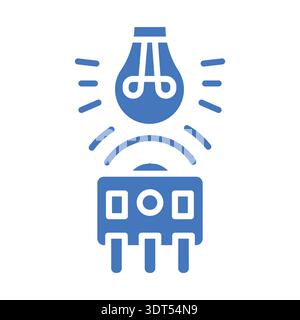 light sensor color flat icon for digital and print projects.  Minimal clean icons for apps and websites. Modern simple icons for UI UX and branding Stock Vector