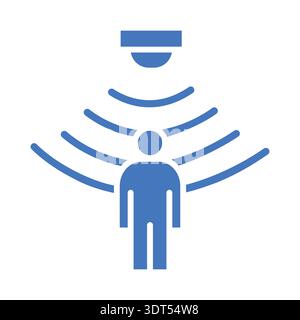 motion sensor color flat icon for digital and print projects.  Minimal clean icons for apps and websites. Modern simple icons for UI UX and branding Stock Vector