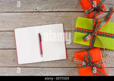 Gift Wrapping Ideas Shown in a Creative Collage Made With Different Colors and Patterns for Holidays Stock Photo