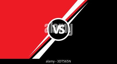 VS Versus Battle headline Modern banner template, Red and Black background, Fight Game Stock Vector