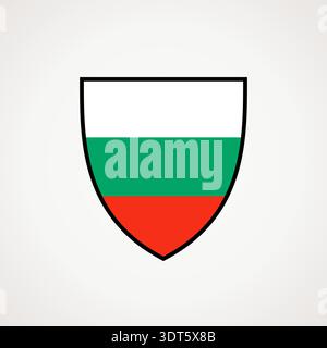 Shield with flag of Bulgaria Stock Vector