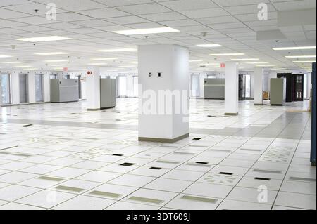 Data center before servers are installed, Pennsylvania USAdelay Stock Photo