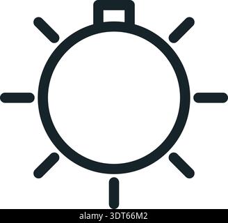 Lighting system dashboard indicator symbol vehicle headlight illumination control, interface icon brightness status monitoring Stock Vector