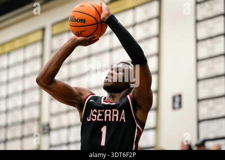 JSerra Lions Guard Jaden Bailes 1 During A High School Basketball Jserra Lions Guard Jaden Bailes 1 During A High School Basketball Game On Wednesday Jan 28 2026 In Anaheim Ca The Jserra Lions Defeated The Servite Friars 89 47 Dylan Stewart Image Of Sport 3dt6f2p