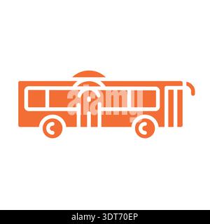development autonomous public transportation color flat icon. Vector isolated element. Editable stroke. Stock Vector