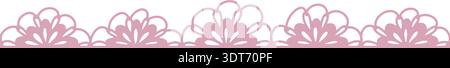 Decorative seamless lace borders featuring a whimsical aesthetic for wedding designs and bachelorette decor. Stock Vector