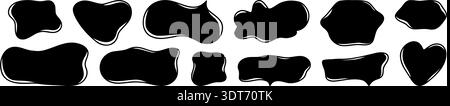 Wavy and zigzag inspired text boxes with an organic drawn look. These shapes work well for notes, labels, banners and abstract layouts. Stock Vector