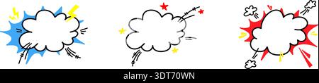 Flash burst with lightning rays in comic style for dramatic text and callouts Stock Vector