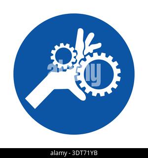 A visual representation of a hand with gears, symbolizing engineering and innovation in technology and mechanics. Ideal for representing creativity an Stock Vector