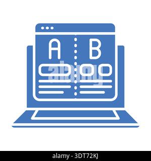 AI AB testing color flat icon for digital and print projects.  Minimal clean icons for apps and websites. Modern simple icons for UI UX and branding Stock Vector