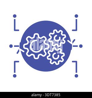 automated testing color flat icon for digital and print projects.  Minimal clean icons for apps and websites. Modern simple icons for UI UX and brandi Stock Vector