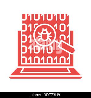bug detection color flat icon for digital and print projects.  Minimal clean icons for apps and websites. Modern simple icons for UI UX and branding Stock Vector