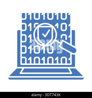 code security analysis color flat icon for digital and print projects.  Minimal clean icons for apps and websites. Modern simple icons for UI UX and b Stock Vector