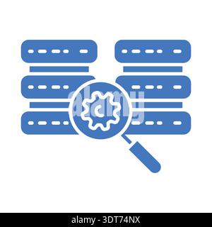 database query optimization color flat icon for digital and print projects.  Minimal clean icons for apps and websites. Modern simple icons for UI UX Stock Vector