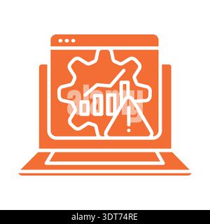 Error prediction system color flat icon for digital and print projects.  Minimal clean icons for apps and websites. Modern simple icons for UI UX and Stock Vector