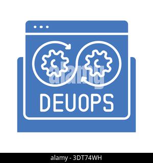 DevOps automation color flat icon for digital and print projects.  Minimal clean icons for apps and websites. Modern simple icons for UI UX and brandi Stock Vector