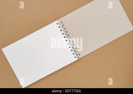 Spiral Bound Notebook with blank pages. Copy space Stock Photo