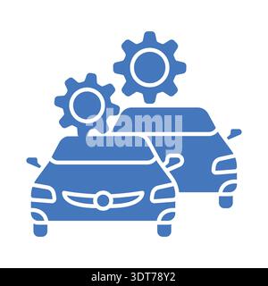Fleet management color flat icon for digital and print projects.  Minimal clean icons for apps and websites. Modern simple icons for UI UX and brandin Stock Vector