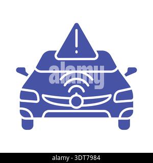 road hazard detection color flat icon for digital and print projects.  Minimal clean icons for apps and websites. Modern simple icons for UI UX and br Stock Vector