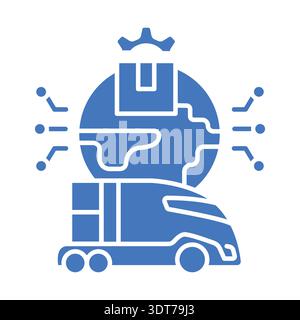 supply chain efficiency color flat icon for digital and print projects.  Minimal clean icons for apps and websites. Modern simple icons for UI UX and Stock Vector