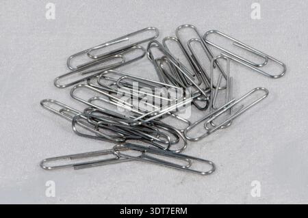 Paper clips isolated on white background Stock Photo