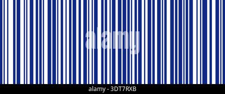 Abstract barcode stripe pattern background. Random vertical bars with varied line thickness. Minimal design for posters, packaging, and branding Stock Vector