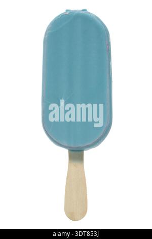Blueberry creamsicle popsicle isolated on white background Stock Photo