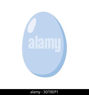Glossy Light Blue Egg Illustration Stock Vector