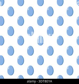 Blue Easter Egg Pattern Seamless Stock Vector