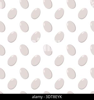 Light Gray Easter Egg Pattern Seamless Stock Vector