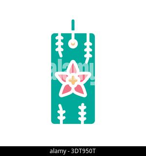 aroma sachet for closet black line icon. Vector isolated element.Editable stroke Stock Vector
