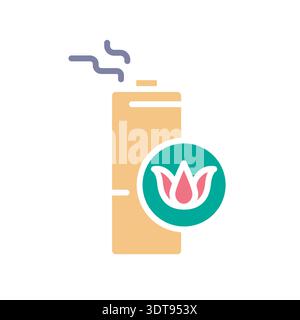 car air freshener black line icon. Vector isolated element.Editable stroke Stock Vector