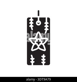 aroma sachet for closet black line icon. Vector isolated element.Editable stroke Stock Vector