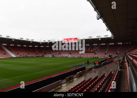 Southampton, England. 21st Feb 2026. Lloyd Jones makes a goal line ...