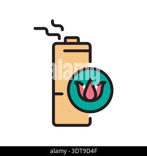 car air freshener black line icon. Vector isolated element.Editable stroke Stock Vector