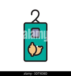 Sachet black line icon. Vector isolated element.Editable stroke Stock Vector