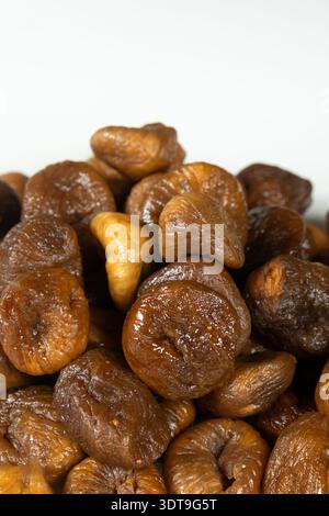 Heap of dried figs isolated on a white background Stock Photo