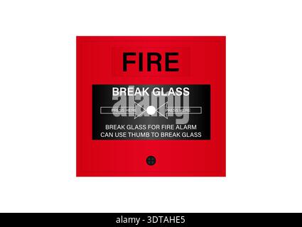 Emergency Fire Alarm System. Vector Illustration Isolated on White Background. Stock Vector