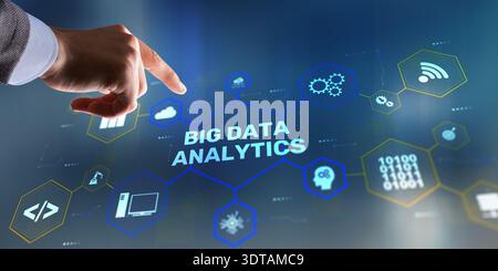 Big Data Analytics Concept, Data Processing and Analysis. Stock Photo