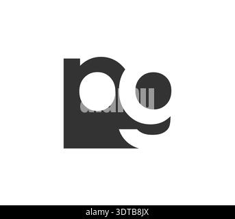 PG creative geometric initial based modern and minimal logo. Letter p g trendy fonts. Universal professional elegant techno vector design. Stock Vector