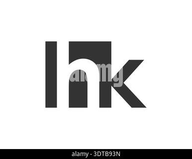 HK creative geometric initial based modern and minimal logo. Letter h k trendy fonts. Universal professional elegant techno vector design. Stock Vector