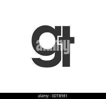 GT creative geometric initial based modern and minimal logo. Letter g t trendy fonts. Universal professional elegant techno vector design. Stock Vector