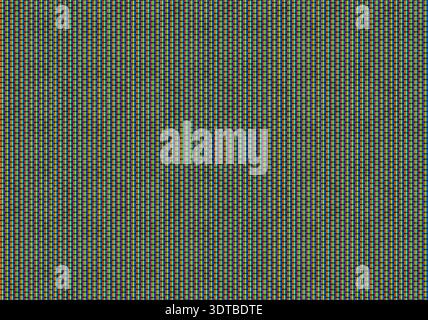 Analog TV Screen Close Up Texture. RGB dots seamless pattern, revealing digital display structure through vibrant red, green, blue color fragments Stock Photo