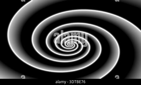 Hypnosis visualisation conept endless spiral, illustration design Stock Photo