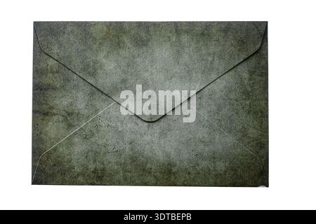 old paper envelope isolated on white Stock Photo