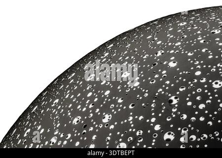 part of a globe made of perforated sheet metal Stock Photo