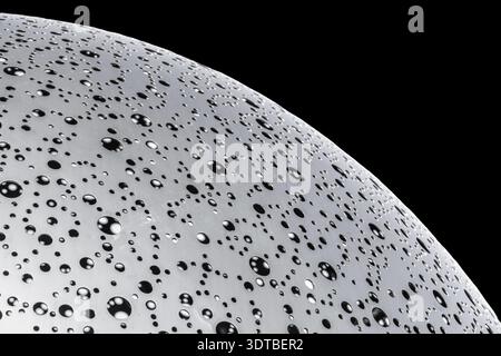 part of a globe made of perforated sheet metal Stock Photo