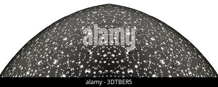 part of a globe made of perforated sheet metal Stock Photo