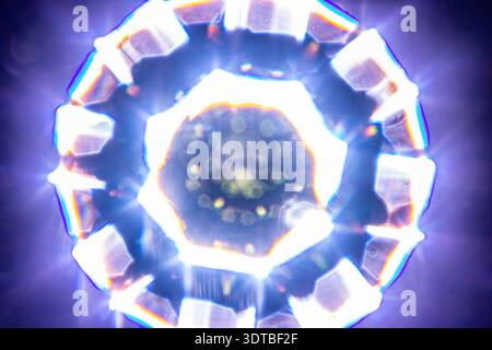 This is a image has a futuristic, almost holographic appearance, with light flares and a sense of depth. Stock Photo